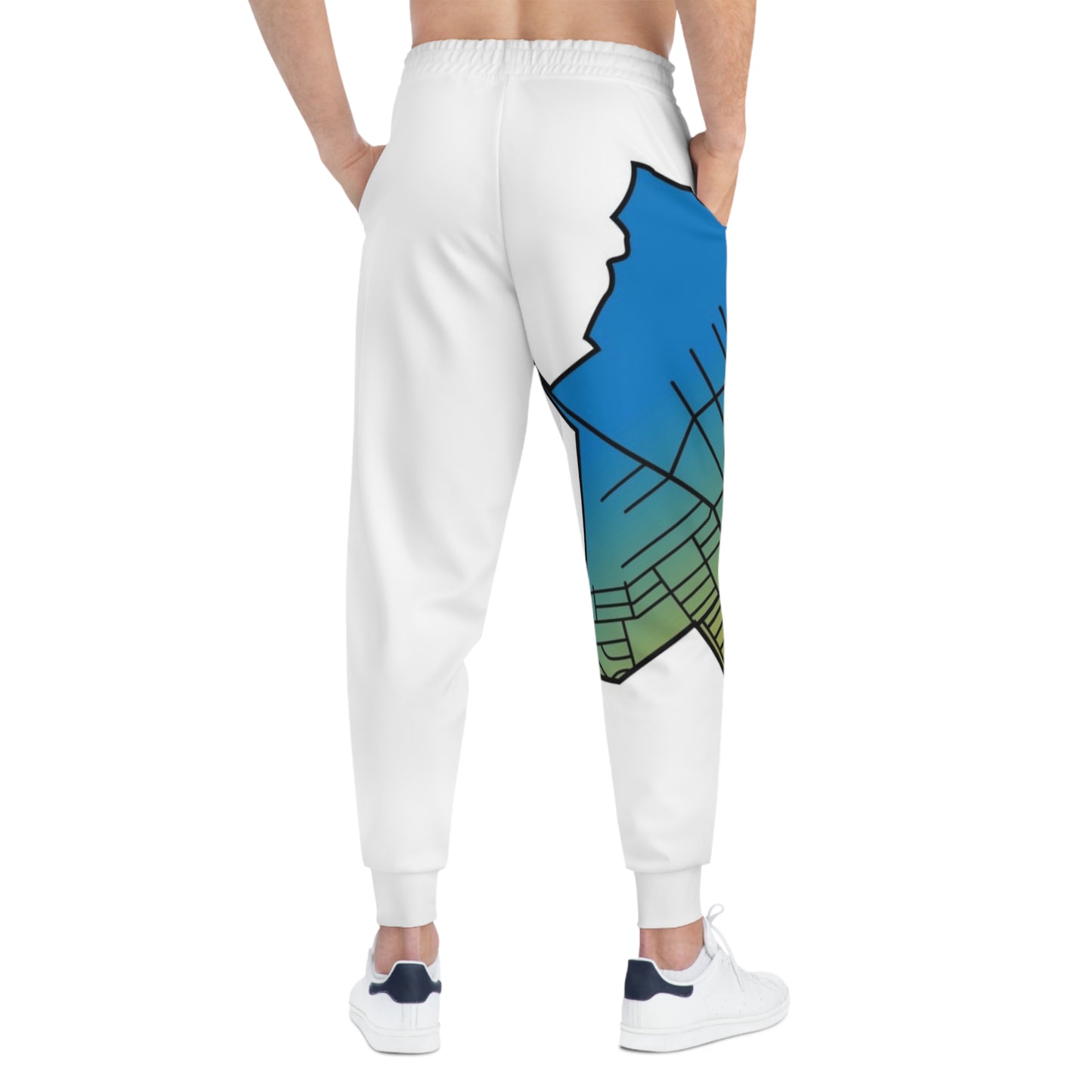 Map-Inspired Athletic Joggers | Comfortable Activewear for Fitness, Casual Outings, Travel, Street Style, Gifts for Him/Her