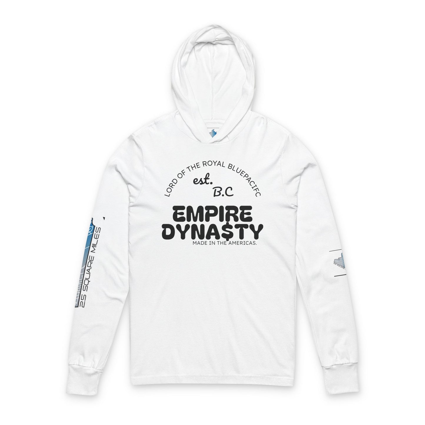 Empire Dynasty Unisex Hooded Long Sleeve Tee - Casual Everyday Wear, Street Style, Unique Design, Gift for Him/Her, Great for Festivals