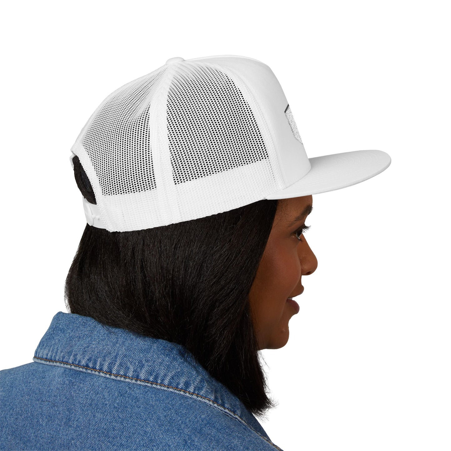 Stylish Embroidered 5 Panel Trucker Cap, Casual Hat, Adjustable Cap, Outdoor Accessories, Gift for Him/Her
