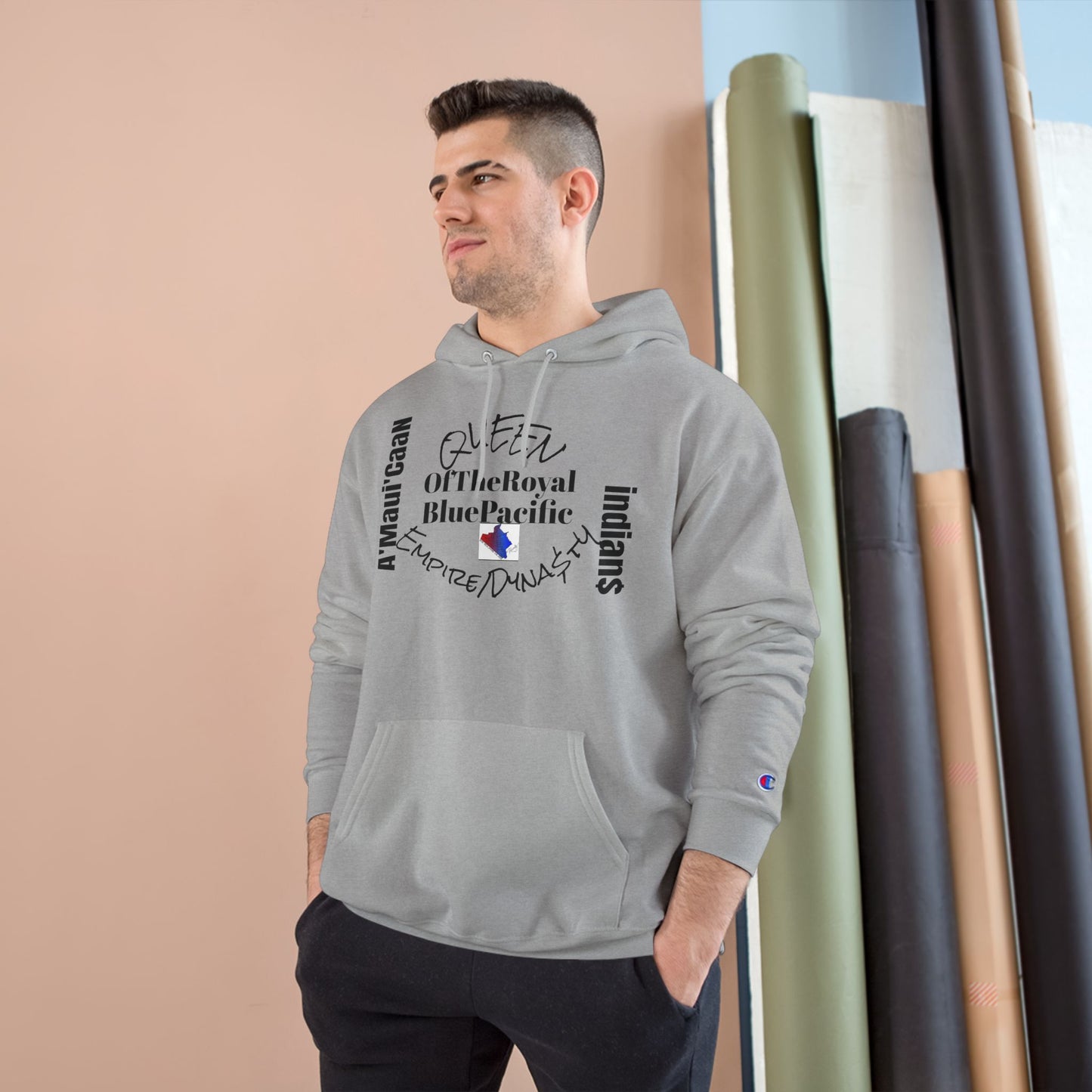 Queen of the Royal Blue Pacific Hoodie, Cozy Pullover Sweatshirt, Unique Gift, Stylish Winter Wear, Casual Loungewear, Trendy Hoodie