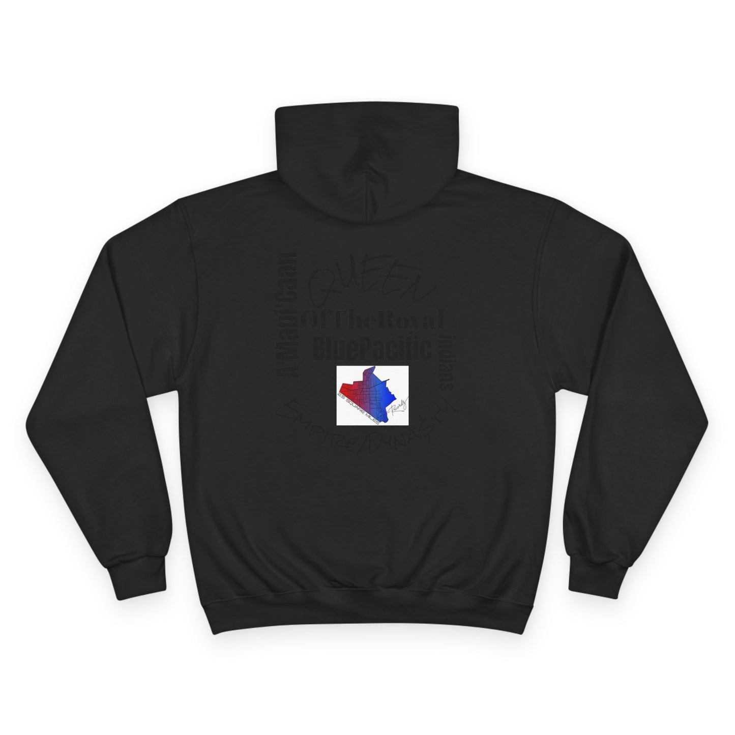 Queen of the Royal Blue Pacific Hoodie, Cozy Pullover Sweatshirt, Unique Gift, Stylish Winter Wear, Casual Loungewear, Trendy Hoodie