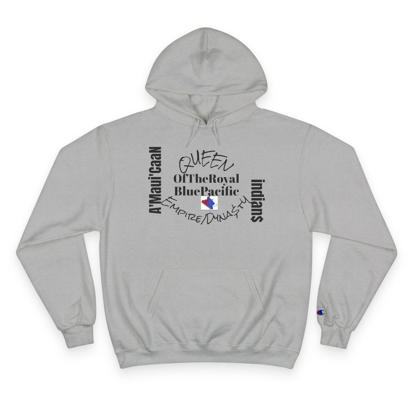 Queen of the Royal Blue Pacific Hoodie, Cozy Pullover Sweatshirt, Unique Gift, Stylish Winter Wear, Casual Loungewear, Trendy Hoodie