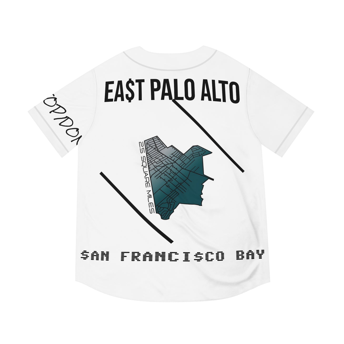 East Palo Alto special green & grey Men's Baseball Jersey | Urban Style Sports Shirt | Streetwear, Gift for Him, Summer Outfit, Baseball Fan Apparel