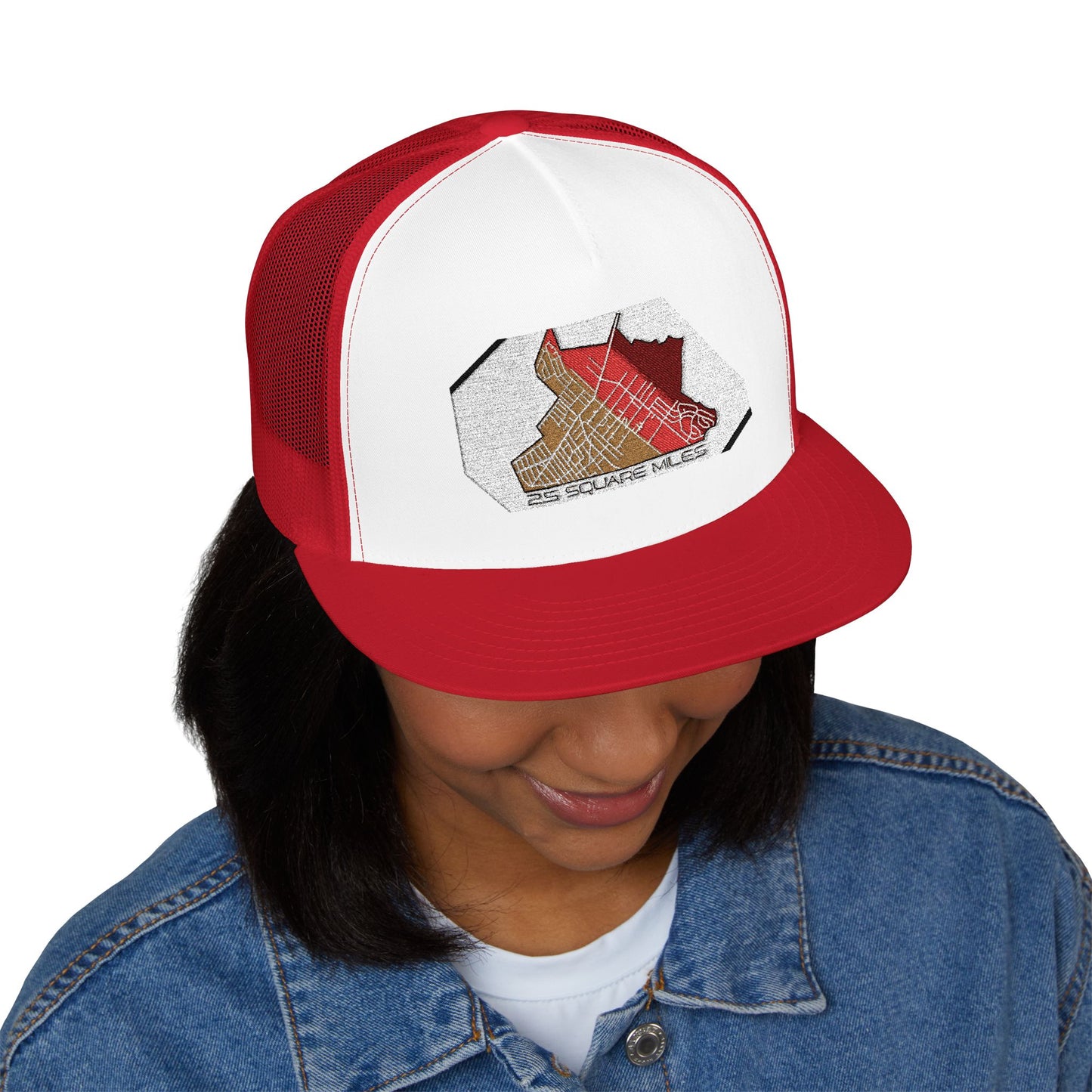 Stylish Embroidered 5 Panel Trucker Cap, Casual Hat, Adjustable Cap, Outdoor Accessories, Gift for Him/Her