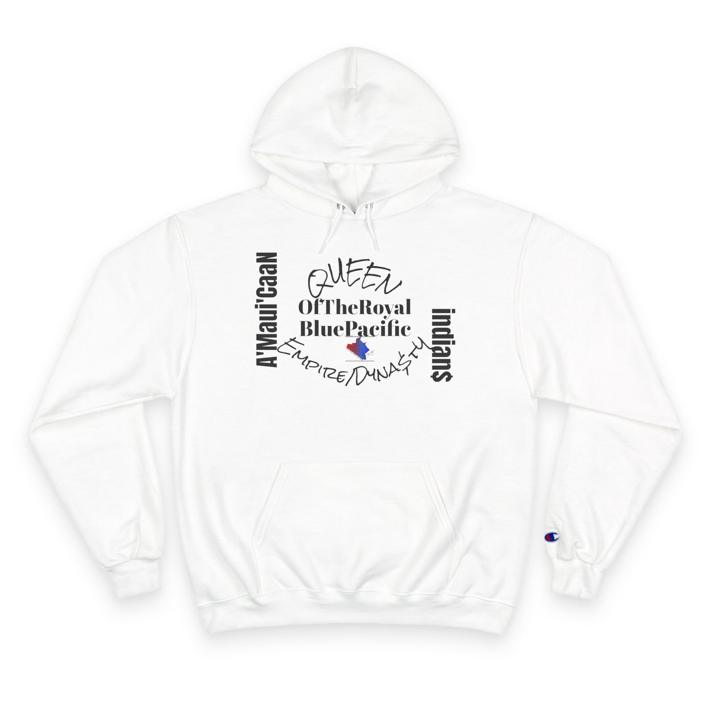 Queen of the Royal Blue Pacific Hoodie, Cozy Pullover Sweatshirt, Unique Gift, Stylish Winter Wear, Casual Loungewear, Trendy Hoodie