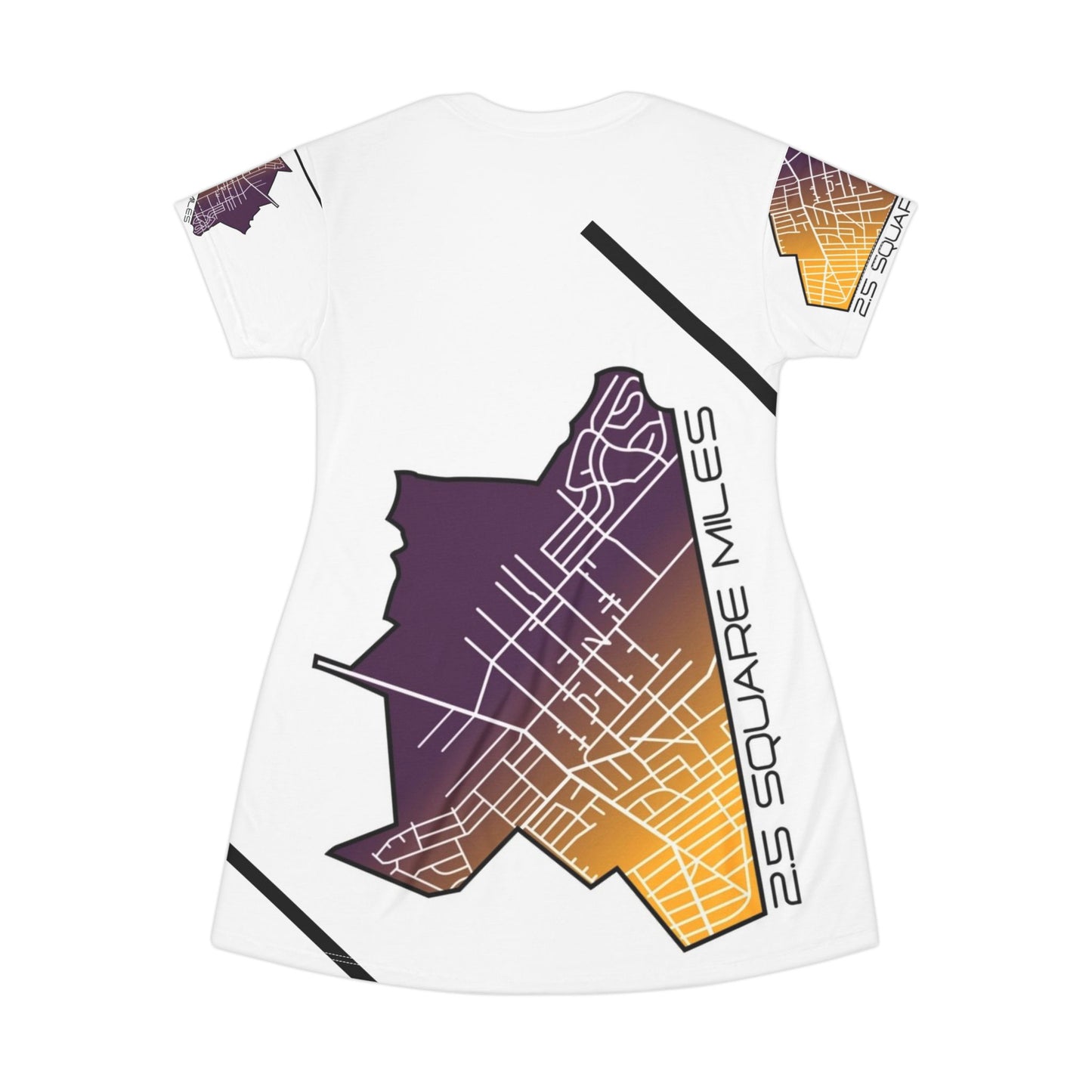 Geo-Inspired T-Shirt Dress, Urban Map Dress, Casual Wear, Travel Fashion, Street Style, Gift for Explorers