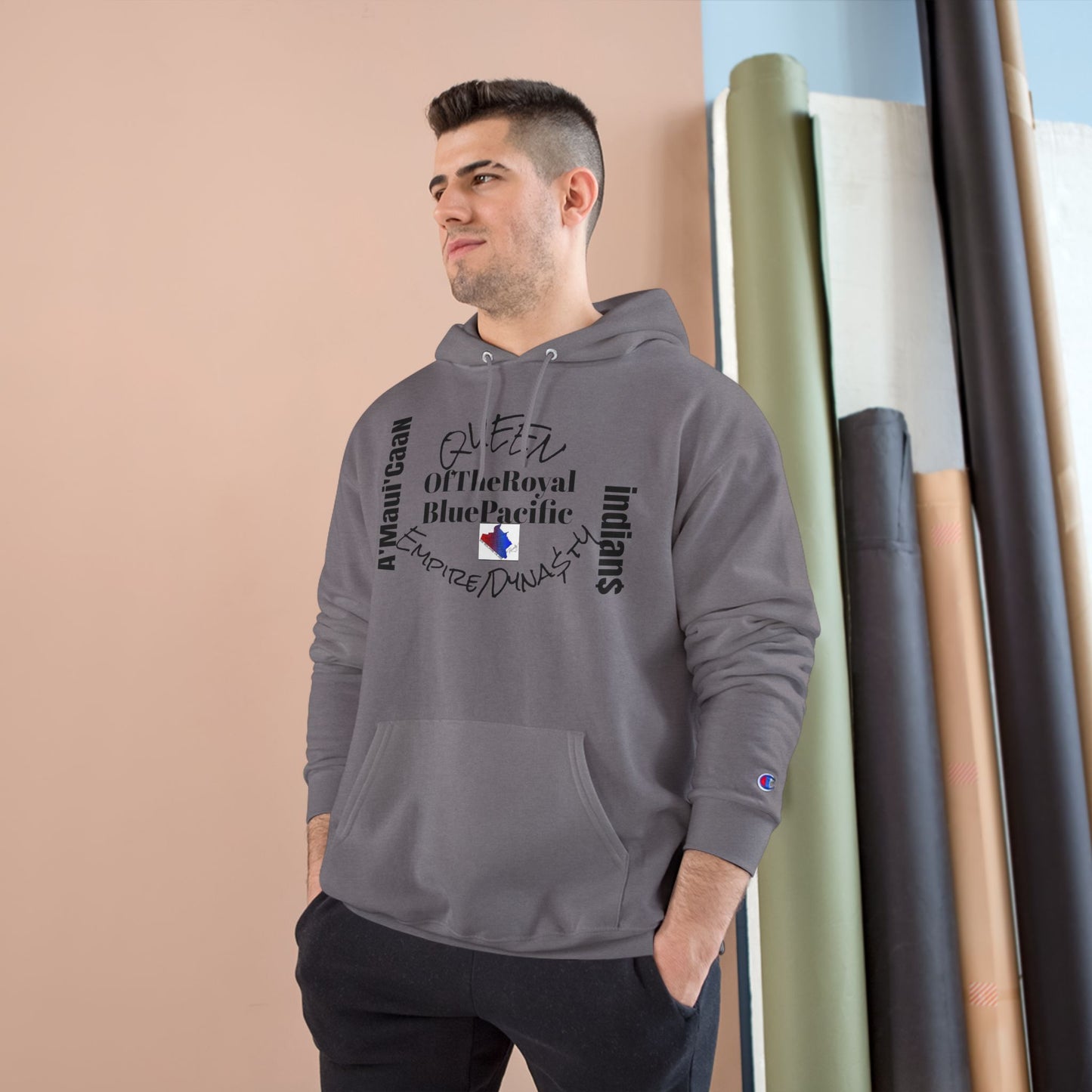 Queen of the Royal Blue Pacific Hoodie, Cozy Pullover Sweatshirt, Unique Gift, Stylish Winter Wear, Casual Loungewear, Trendy Hoodie