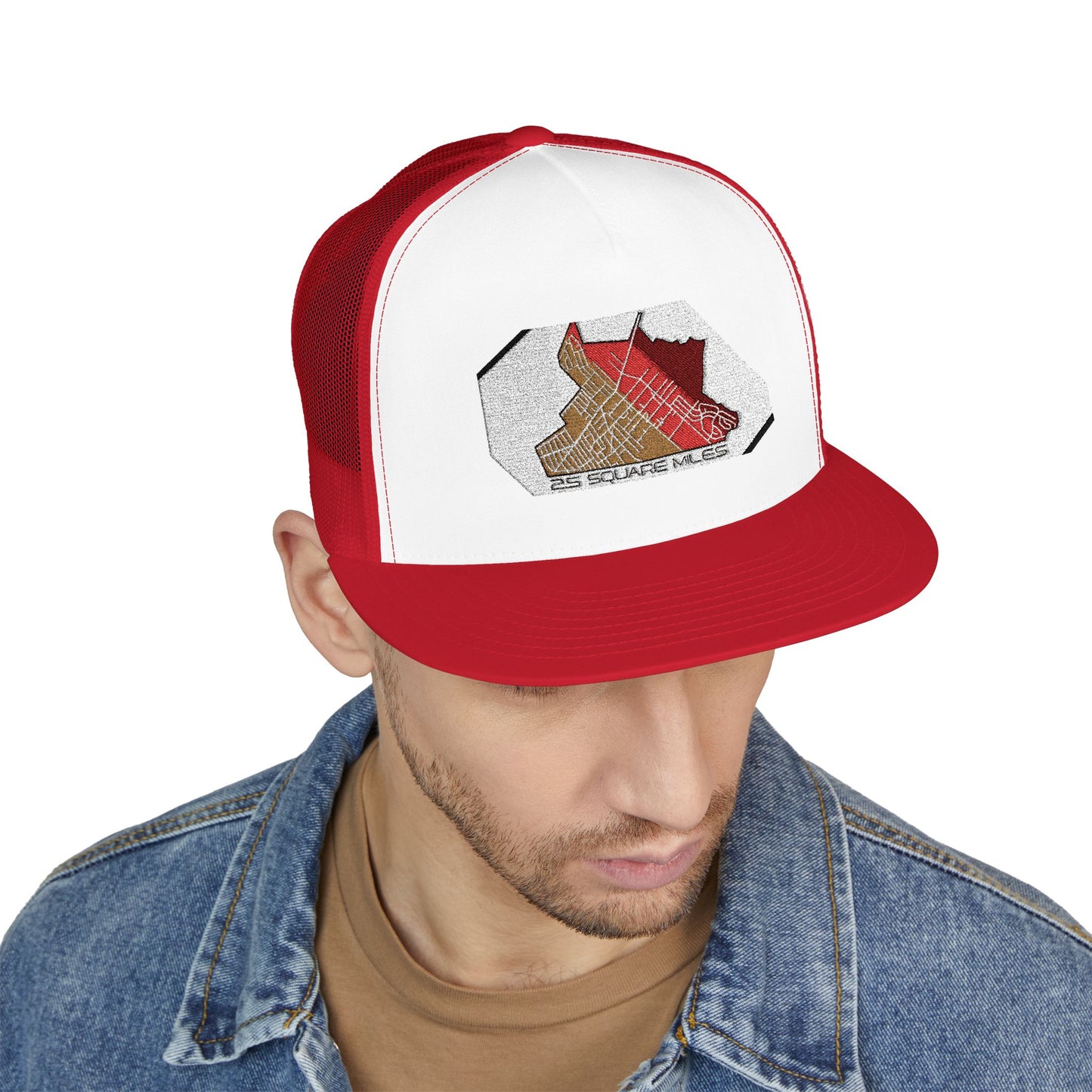 Stylish Embroidered 5 Panel Trucker Cap, Casual Hat, Adjustable Cap, Outdoor Accessories, Gift for Him/Her