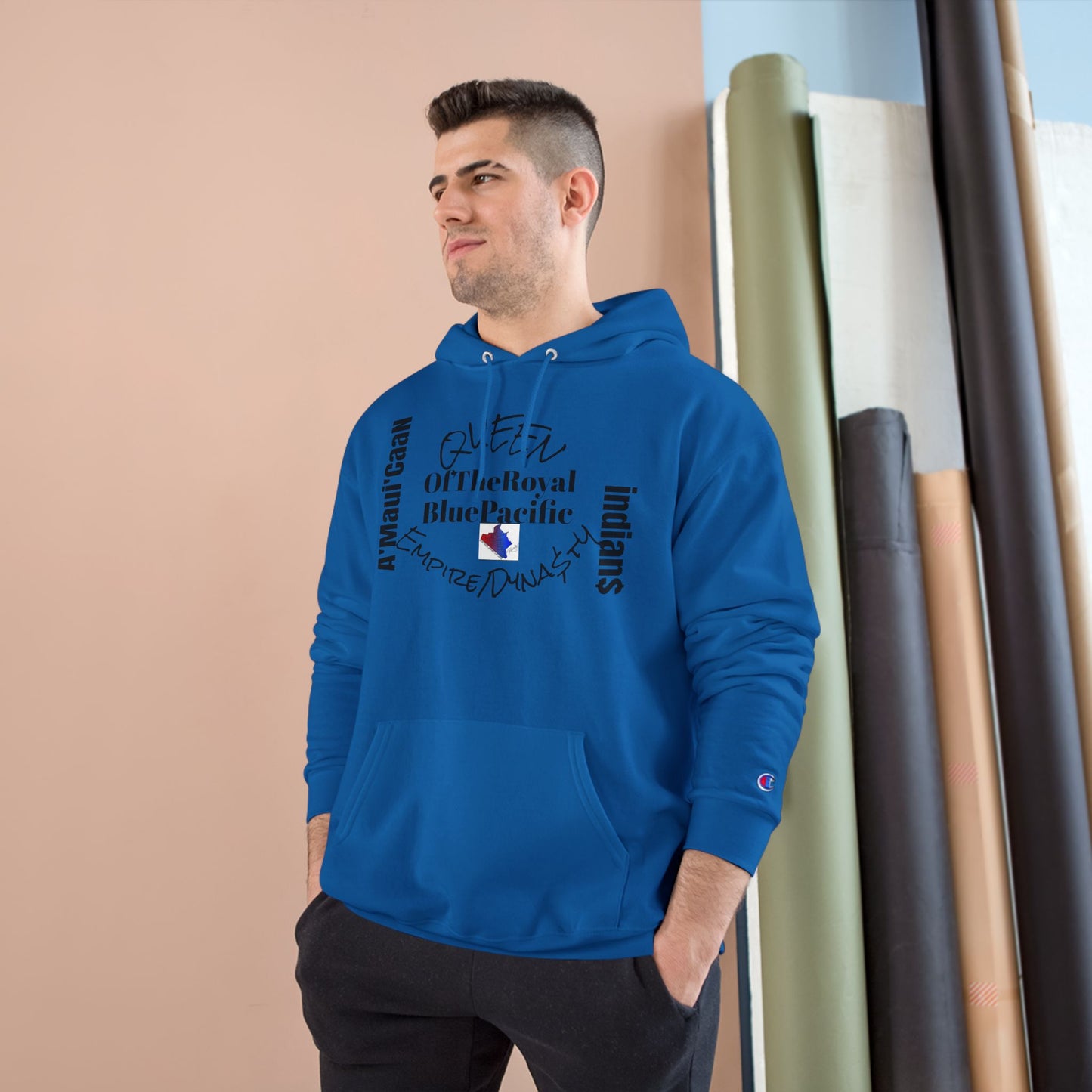 Queen of the Royal Blue Pacific Hoodie, Cozy Pullover Sweatshirt, Unique Gift, Stylish Winter Wear, Casual Loungewear, Trendy Hoodie