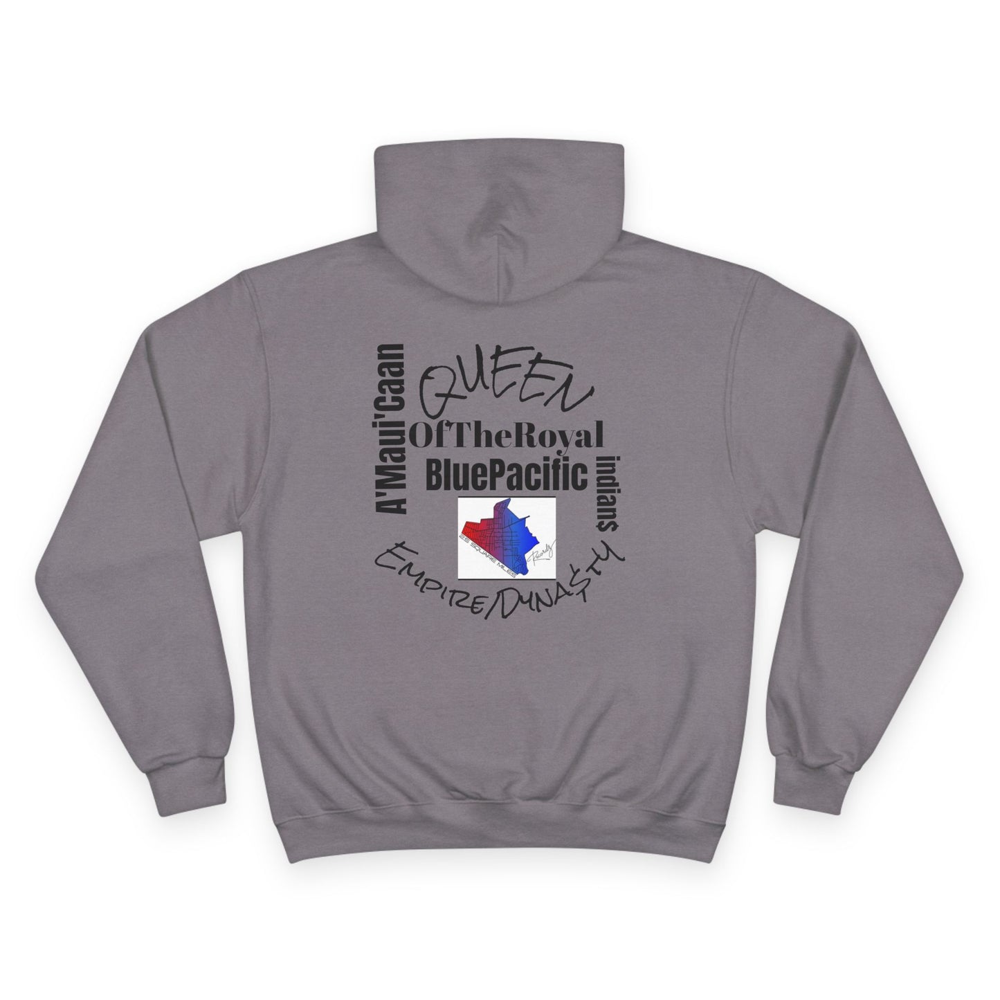 Queen of the Royal Blue Pacific Hoodie, Cozy Pullover Sweatshirt, Unique Gift, Stylish Winter Wear, Casual Loungewear, Trendy Hoodie