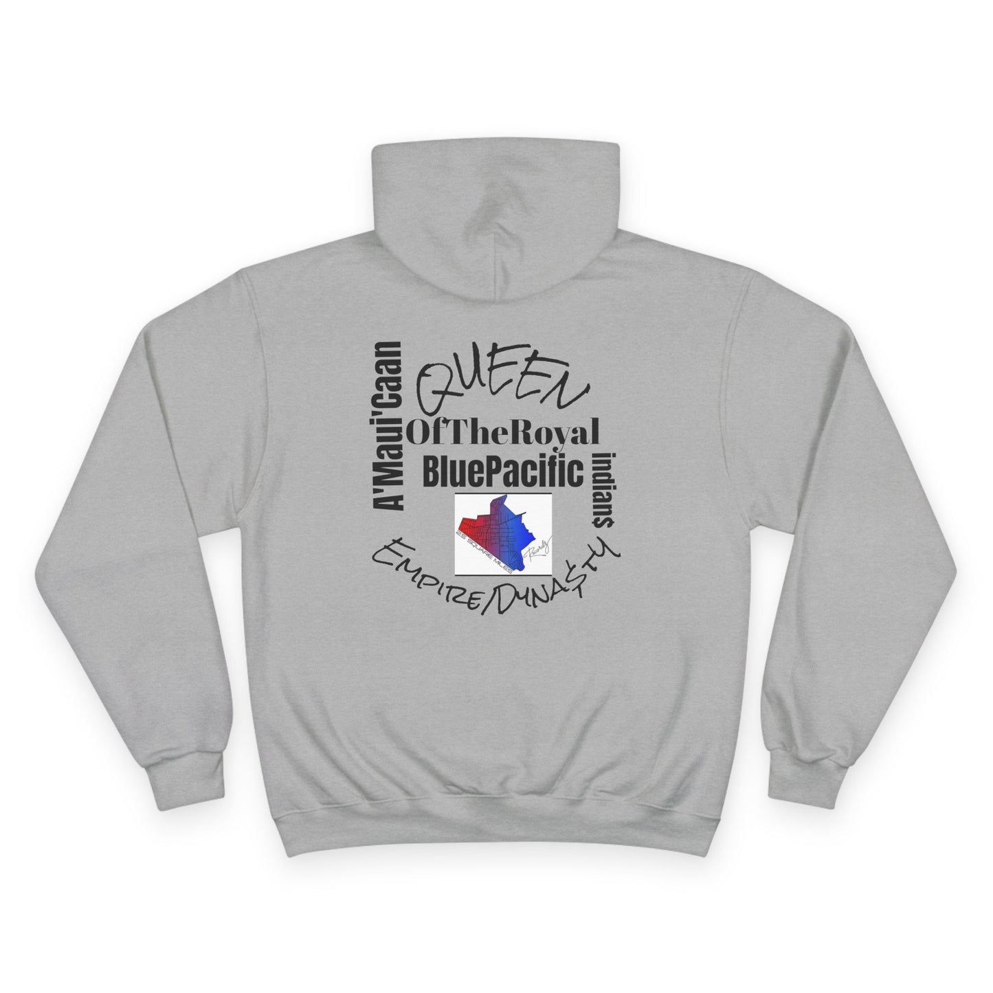 Queen of the Royal Blue Pacific Hoodie, Cozy Pullover Sweatshirt, Unique Gift, Stylish Winter Wear, Casual Loungewear, Trendy Hoodie