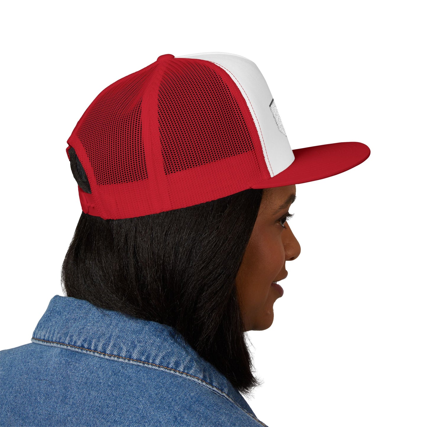 Stylish Embroidered 5 Panel Trucker Cap, Casual Hat, Adjustable Cap, Outdoor Accessories, Gift for Him/Her