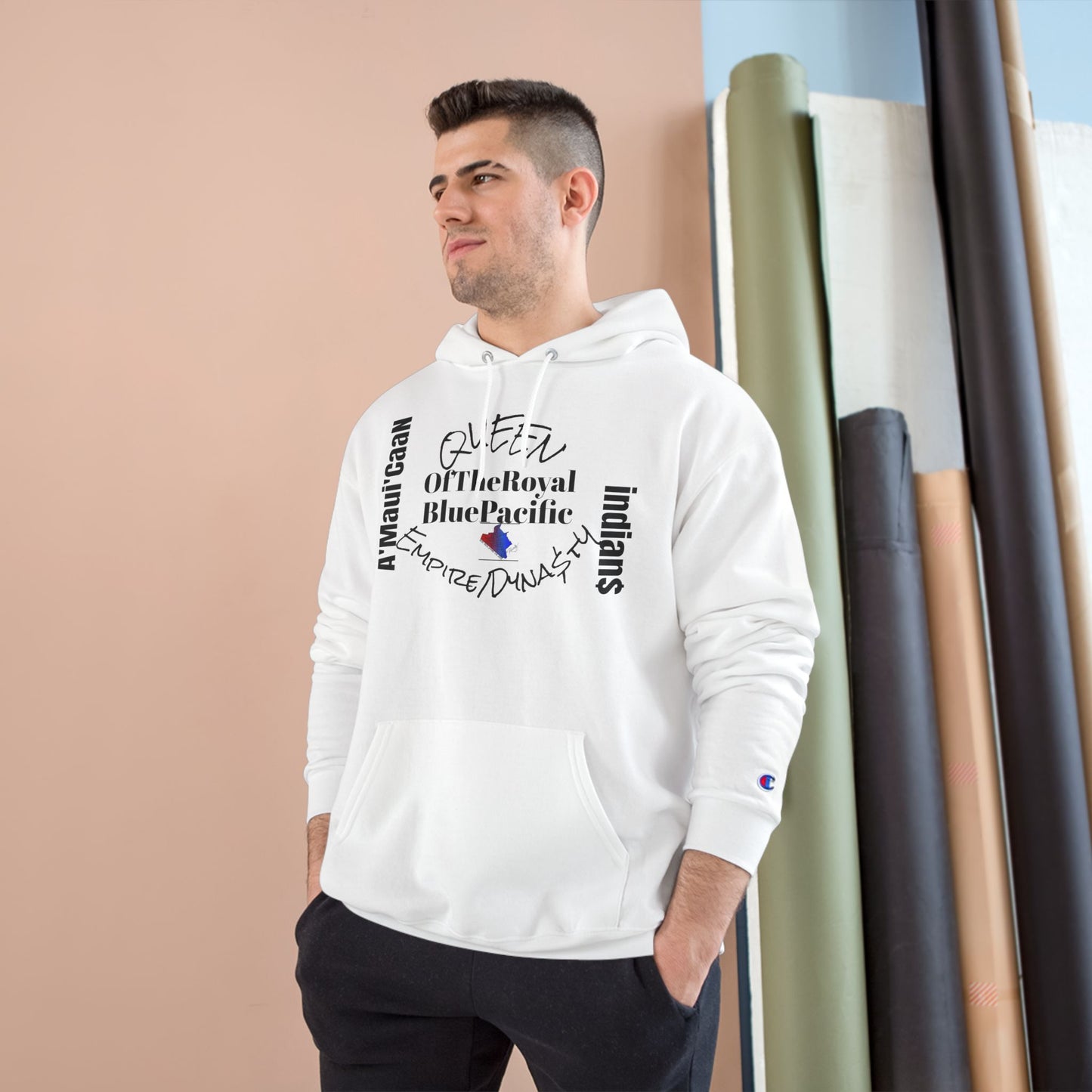 Queen of the Royal Blue Pacific Hoodie, Cozy Pullover Sweatshirt, Unique Gift, Stylish Winter Wear, Casual Loungewear, Trendy Hoodie