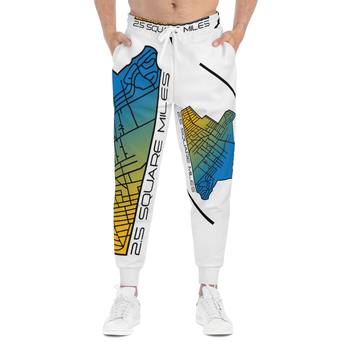 Map-Inspired Athletic Joggers | Comfortable Activewear for Fitness, Casual Outings, Travel, Street Style, Gifts for Him/Her