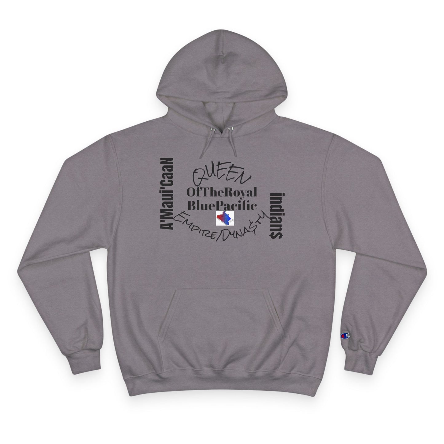 Queen of the Royal Blue Pacific Hoodie, Cozy Pullover Sweatshirt, Unique Gift, Stylish Winter Wear, Casual Loungewear, Trendy Hoodie