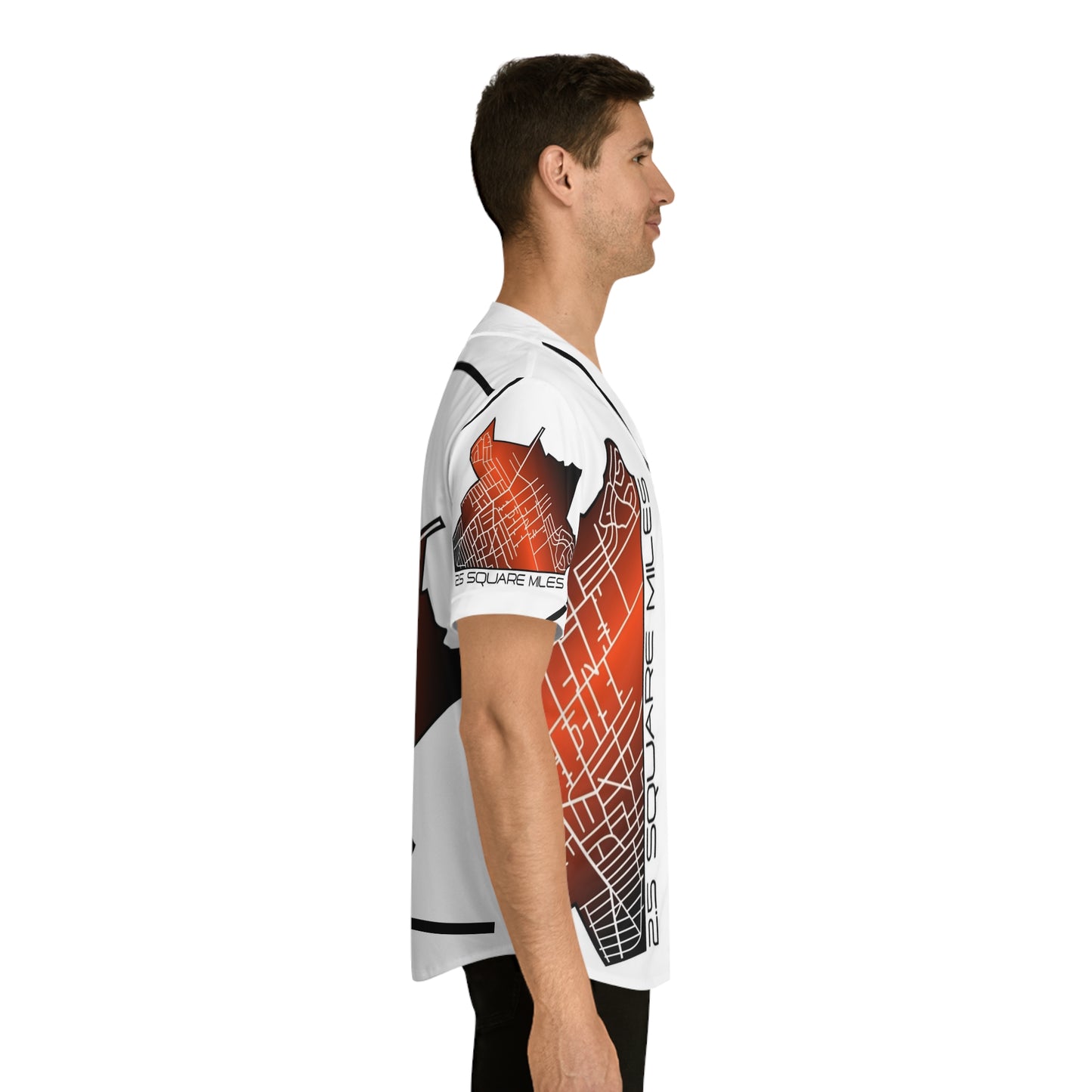 Men's Baseball Jersey with Unique Map Design - Perfect for Sports Fans, Casual Wear, Gifts, Summer Events, and Team Spirit