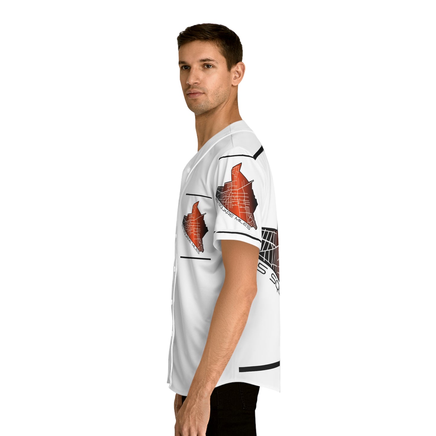Men's Baseball Jersey with Unique Map Design - Perfect for Sports Fans, Casual Wear, Gifts, Summer Events, and Team Spirit